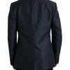 Blue Wool GOLD Single Breasted Coat Blazer - Image 3
