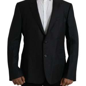 Black Wool MARTINI Single Breasted Coat Blazer