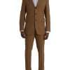 Brown Cashmere 2 Piece Single Breasted Suit - Image 2