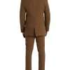 Brown Cashmere 2 Piece Single Breasted Suit - Image 4