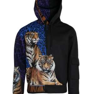 Multicolor Tiger Hooded Sweatshirt Sweater
