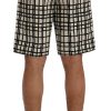 Elegant Striped Cotton-Linen Shorts - Image 3