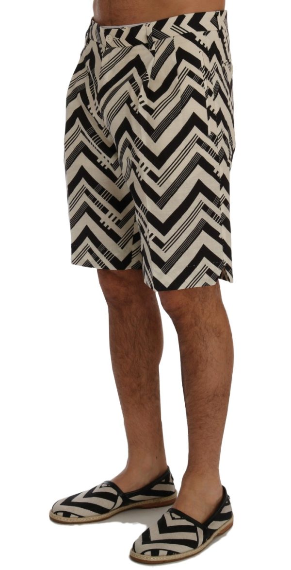 Striped Casual Knee-High Shorts - Image 2