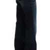 Elegant Blue Regular Fit Cotton Jeans - Image 4