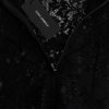 Black Floral Lace Chamomile Embroidered Dress - Image 4
