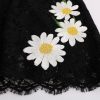 Black Floral Lace Chamomile Embroidered Dress - Image 5