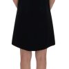 Black Wool Crystal Princess Dress - Image 3