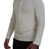 Beige Cotton Linen Long Sleeves Pullover Sweater - Image 2