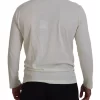 Beige Cotton Linen Long Sleeves Pullover Sweater - Image 3