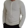 Beige Cotton Linen Long Sleeves Pullover Sweater - Image 5