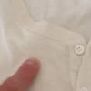 Beige Cotton Linen Long Sleeves Pullover Sweater - Image 8