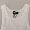 White Cotton Linen Sleeveless Tank T-shirt - Image 6
