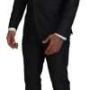 Black Cotton Single Breasted 2 Piece MIAMI Suit - Image 2