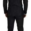 Black Cotton Single Breasted 2 Piece MIAMI Suit - Image 3