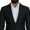 Black Cotton Single Breasted 2 Piece MIAMI Suit - Image 4