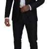 Black Cotton Single Breasted 2 Piece MIAMI Suit - Image 5