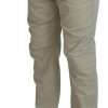 Beige Cotton Straight Fit Men Casual Pants - Image 2