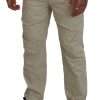 Beige Cotton Straight Fit Men Casual Pants - Image 4