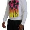 White Cotton Printed Long Sleeves Pullover Sweater - Image 2