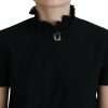 Black Polyester Short Sleeves Sheath Mini Dress - Image 5