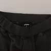 Black Cotton Mid Waist Tattered Tapered Shorts - Image 6