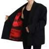 Black Double Breasted Coat Blazer Jacket - Image 6