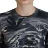 Black Long Sleeve Thunder Sky Print Casual Sweater - Image 5