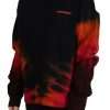 Black Tie Dye Logo Print Women Long Sleeve Sweater - Image 3