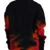 Black Tie Dye Logo Print Women Long Sleeve Sweater - Image 4
