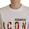 White Cotton Shiny Icon East Tee Crewneck T-shirt - Image 5