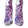 White Floral Jersey Stretch Boots Shoes - Image 2