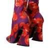 Purple Floral Jersey Stretch Boots Shoes - Image 4