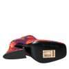 Purple Floral Jersey Stretch Boots Shoes - Image 6