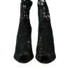 Black Stretch Taormina Lace Boots Shoes - Image 2