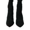 Black Stiletto Heels Mid Calf Boots Shoes - Image 2