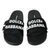 Black Neoprene Slides Flats Beachwear Shoes - Image 2