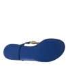 Blue Crystal Calf Leather Beachwear Shoes - Image 6