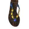 Blue Crystal Calf Leather Beachwear Shoes - Image 8