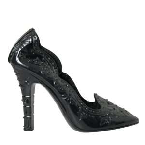 Black Crystal CINDERELLA Heels Pumps Shoes