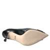 Black Leather WOW Patch Heels Pumps Shoes - Image 6