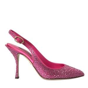 Pink Slingbacks Crystal Pumps Shoes