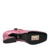 Pink Python Leather Mary Jane Heels Shoes - Image 6