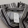 Gray Black Stripes Mid Waist A-line Mini Skirt - Image 5