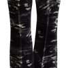 Black Printed High Waist Super Flare Pants - Image 4