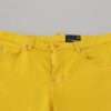 Yellow Cotton Low Waist Crop Denim Cool Girl Jeans - Image 5