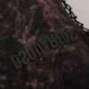 Black Tie Dye Mesh Long Sleeves Cotton Shift Dress - Image 7