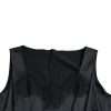Black Polyester Lace Trim Sheath Midi Dress - Image 7