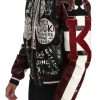 Black Bordeaux Hooded Leather DG King of Love Jacket - Image 5