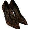 Brown Leopard Pony Hair Heels Pumps Shoes - Image 4
