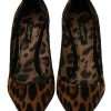 Brown Leopard Pony Hair Heels Pumps Shoes - Image 6